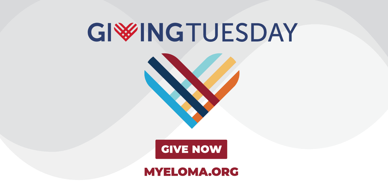 Giving Tuesday logo with myeloma.org at the bottom